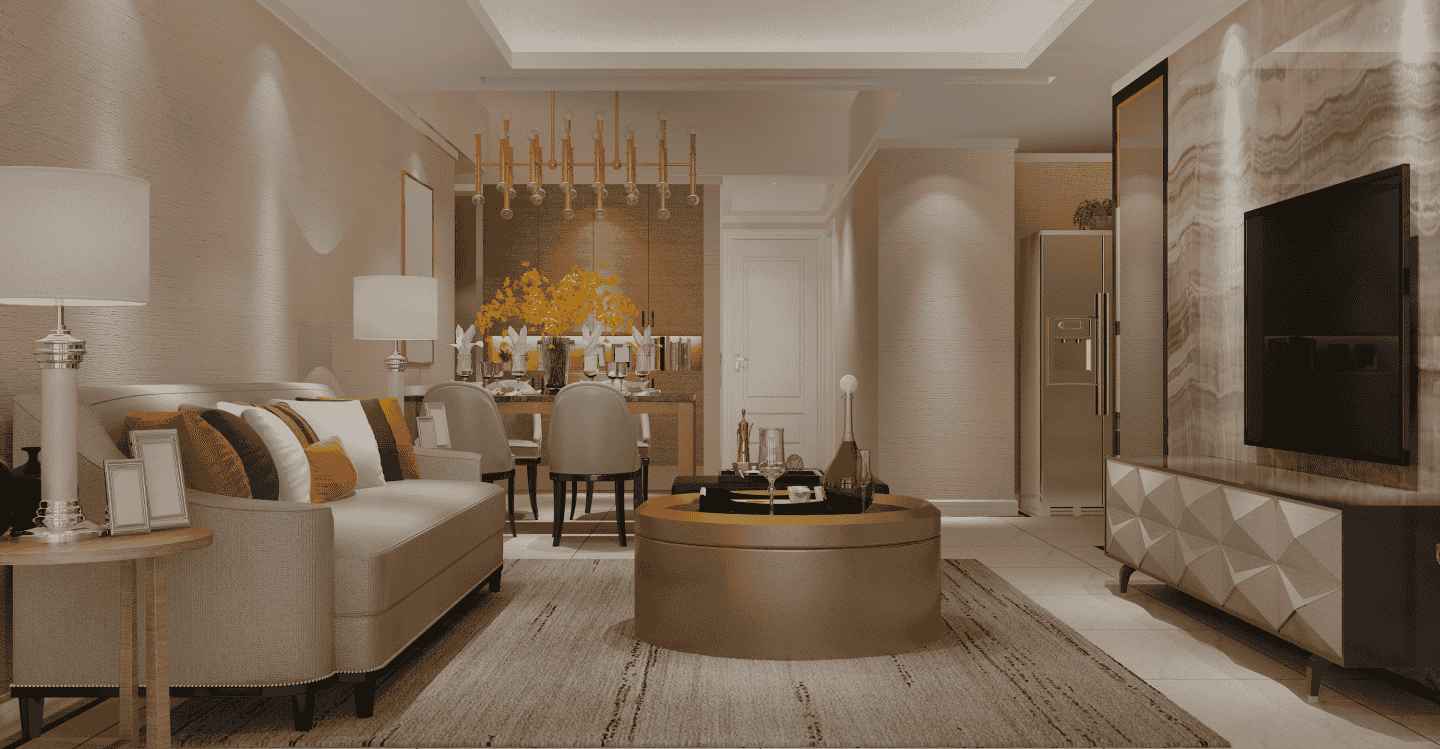 Luxury living room interior